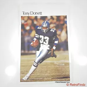 Vintage Tony Dorsett Dallas Cowboys ‘87 Quaker Granola Poster 11” x 17” - Picture 1 of 7