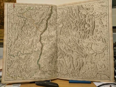 1704 de l'Isle: Le Cours du Rhin-Estrasburgo al lago de Constanza-Valle del río Rin Foto 1 de 4