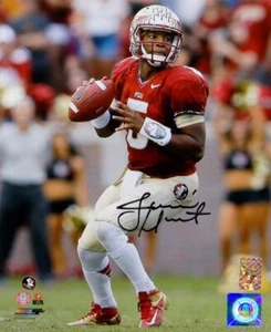 Jameis Winston Autographed Seminoles 8x10 Passing PF Photo- Winston Hologram - Imagen 1 de 5