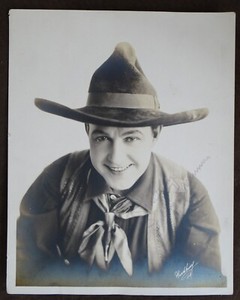 Dustin Farnum Original Signed (stamped?) Photograph; Silent Movies Western Star