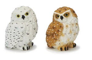 Deko Eulen 2erSet ca. 11 cm, Dekoration Figur Figuren Tiere Eule Vogel Uhu neu   - Bild 1 von 1