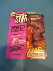NBA Inside Stuff Magazine Michael Jordan Cover Vol 1 #4 - 1992 Fleer Uncut Sheet - Picture 1 of 5