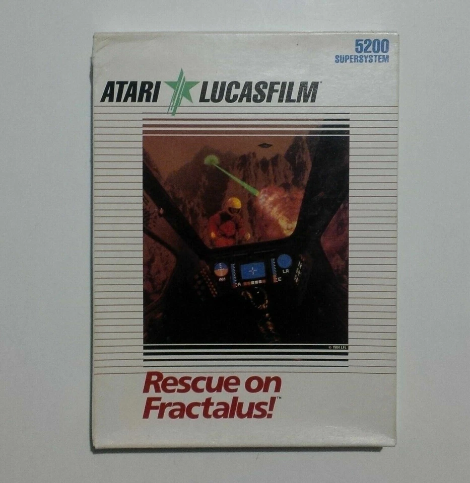 Atari 5200 SuperSystem LucasFilm Rescue on Fractalus 1984 Star Wars George Lucas - Image 1 of 4