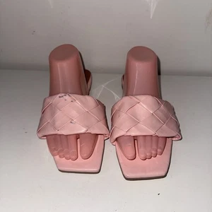 Pink Woven/Braided Flat Slip On Sliders/Sandals EU 41 - Picture 1 of 14