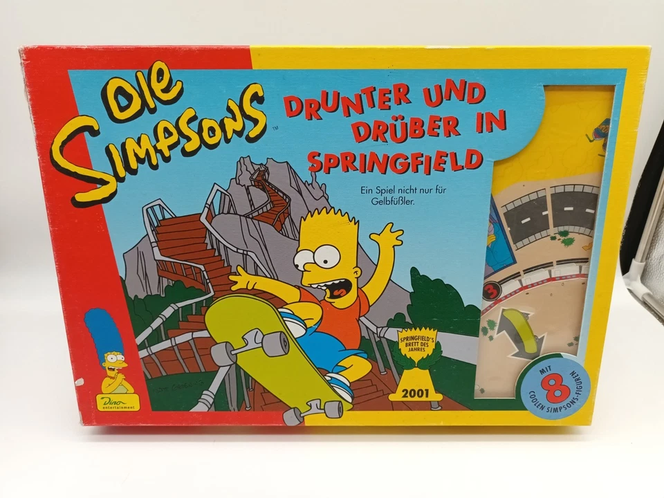 Brettspiel - Die Simpsons - Drunter & Drüber in Springfield - 2000 -Anleitung f. - Bild 1 von 4