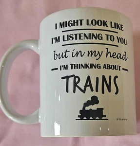 Thinking About Trains Wrap Around Design Left And Right Handed View Steam Engine - Picture 1 of 3