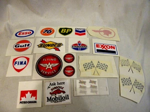 17-Stickers Gas/Oil/Checkered Flags - Picture 1 of 7