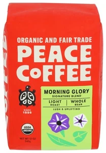 PEACE COFFEE Organic Morning Glory Blend, 12 OZ - Picture 1 of 8