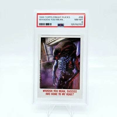 1988 Topps Fright Flicks Alien #86 PSA 8 Success Gone To My Head Pop 2 - Image 1 of 3
