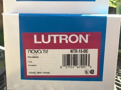 Brand New Lutron Nova T NTR-15-BE Outlets Beige - Image 1 of 3