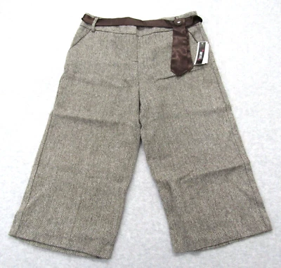 Pantalón Marrón Niñas Talla 16 Poliéster Lana Tiro Alto Formal Informal Foto 1 de 4