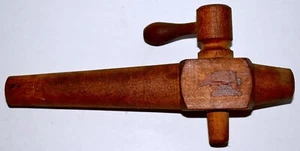 Antik Holz Spund Bier Whisky Fass Zapfhahn Zapfen Fass Ausgießer 9" Kostenloser Versand - Bild 1 von 5
