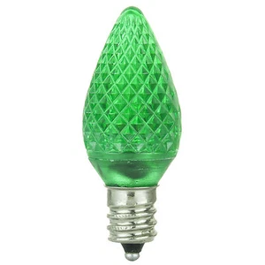 6 Pack Sunlite 80701-SU C7/3LED/0.4W/C/G/6PK LED Candelabra Based C7 Lamp Green - Picture 1 of 1
