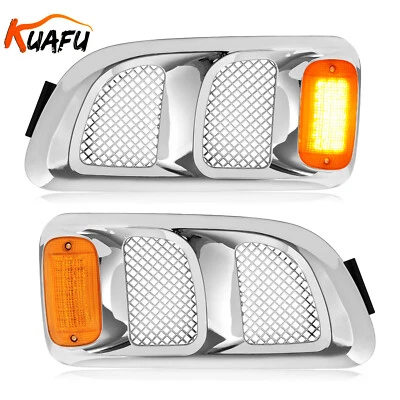 For 1997-2009 Sterling Truck Chrome Air Intake Trim Hood Side Vent (Pair of Two) - Image 1 of 4