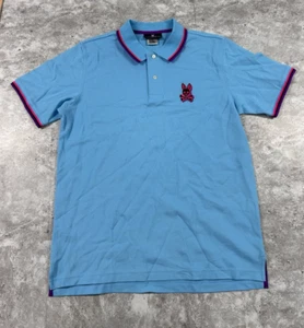 Psycho Bunny Filcham Short Sleeve Polo Shirt Mens 6 Large blue Pima Cotton 476 - Picture 1 of 5