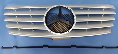 Silver Front Grill For 1996-2002 Mercedes Benz W208 CLK430 CLK320 CLK200 CLK230 - Image 1 of 4
