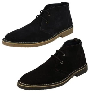 Hombre Ben Sherman de Ante Estilo Informal Cordones Botas Safari Logan Mod - Imagen 1 de 4