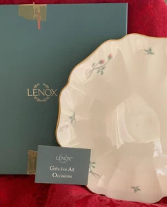 NIB Lenox Rose Manor 11.75 in Cake Plate Serving Plate Platter with Box and Card - Picture 1 of 8