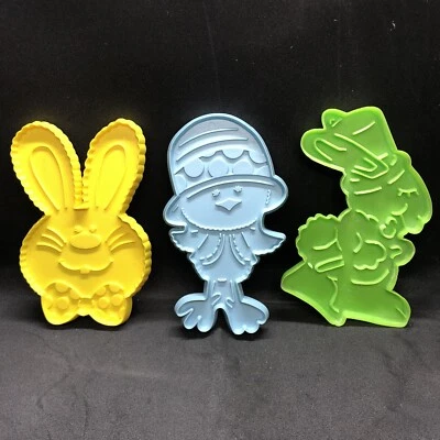 Lote De 3 Cortadores De Galletas De Colección Hallmark Wilton Pascua Spring Bunny Conejos Pollito Foto 1 de 4