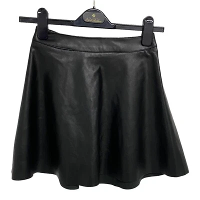 H&M Divided Juniors Falda Imitación Cuero Negro Talla 0 Foto 1 de 4