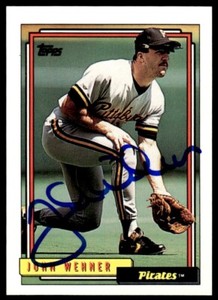 1992 Topps Baseball John Wehner Auto Pittsburgh Pirates #282 Signed