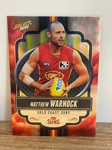 2013 AFL SELECT CHAMPIONS GOLD COAST SUNS MATTHEW WARNOCK SP100 SILVER CARD. - Picture 1 of 1