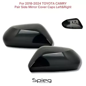 Pair Side Mirror Cover Cap for 2018-2024 TOYOTA CAMRY Paintable Black Left&Right - Picture 1 of 11
