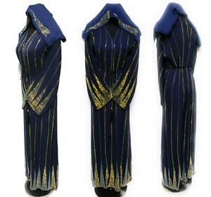 Women's Blue Open Front Luxury Neda Abaya Jilbab - Picture 1 of 4