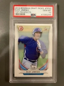 2014 Bowman Draft Picks Eloy Jimenez PSA 10 Gem Mint RC TP-33 Rookie Prospect - Picture 1 of 3