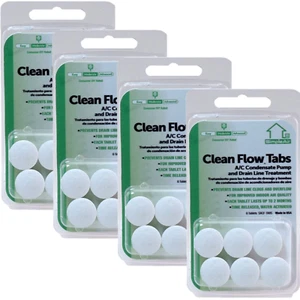 Clean Flow HVAC Drain Line Treatment Tabs, 4-Pack, 24 Count - Picture 1 of 12