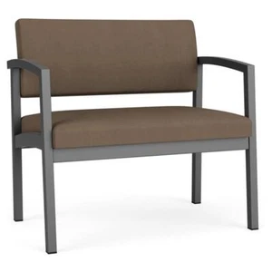 Pemberly Row Polyurethane Bariatric Chair in Charcoal/Castillo Quarry - Picture 1 of 5