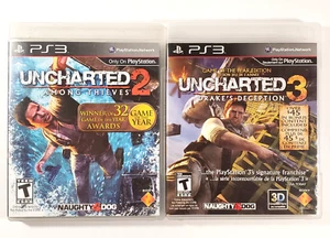 Uncharted 2: Among Thieves & Uncharted 3: Deception (Sony PlayStation 3) PS3 - Picture 1 of 5