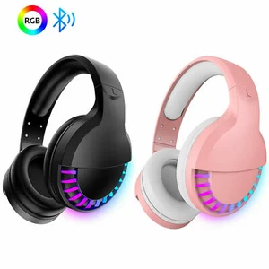 Auriculares inalámbricos RGB Bluetooth 5.0 con cancelación de ruido sobre la oreja con micrófono - Imagen 1 de 15