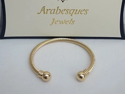 LADIES COPPER/GOLD TWIST MAGNETIC BIO BANGLE/BRACELET FOR ARTHRITIS/PAIN RELIEF