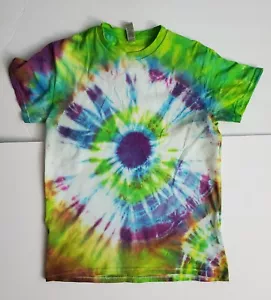 Camiseta Tie Dye Hecha a Mano en Reino Unido. Eye Of Beyond Unisex Pequeño - Imagen 1 de 2