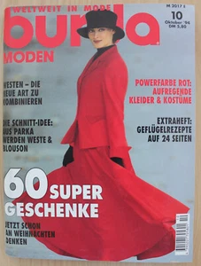 burda Moden mit Schnittmuster - 10/1994 * Oktober 1994 * Vintage Nähen * - Bild 1 von 3