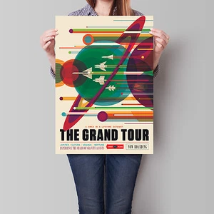 NASA JPL Travel Poster The Grand Tour Wall Art 2017 A2 A3 - Picture 1 of 4