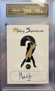 2000 Just Graded 2K Gabe Kapler Mystery Signatures #MS-11 USA GRADED 10.0 -YBOX - Picture 1 of 2