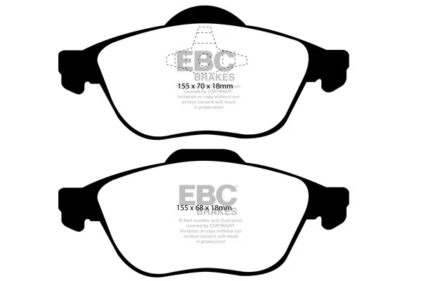 EBC Ultimax Front Brake Pads for Renault Scenic RX4 2.0 (2001 > 03) — 第 1/1 张图片
