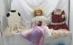 1994 BELL CERAMICS-C. ELAINE CERAMIC 21" DOLL & OUTFITS  BODY #365-B HEAD #A11T - Picture 1 of 24