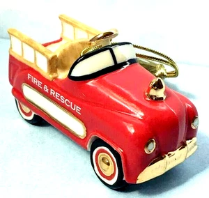 NEU Lenox Weihnachtsschmuck My Vintage Spielzeug Feuerwehrauto 3,5 Zoll - Bild 1 von 4