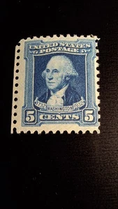 Scott #710, M/F/NH, Washington, Blue, 5 cent, perf 11x10.5, 1932 - Picture 1 of 2