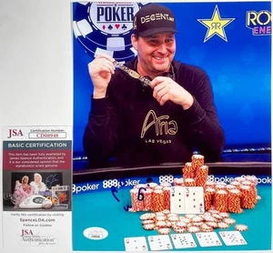 WSOP Phil Hellmuth Signed 8x10 Photo A Authentic Autograph Poker Player JSA COA - Picture 1 of 1