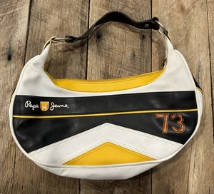Borsa a mano Pepe Jeans London gialla nera 73 zip superiore - Foto 1 di 5
