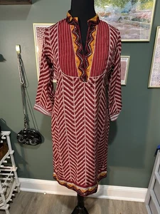 Isvarah Silk Dress Made In India Size Small Three Quarter Sleeve NWT - Picture 1 of 6