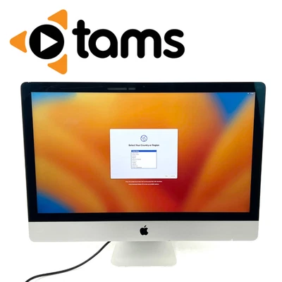 Apple iMac 27" 2017 i5-7500 3.4GHz 8GB DDR4 1TB Fusion Drive MacOS Ventura  - Image 1 of 4
