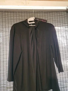 billie and blossom By Dorothy Perkins Size 14 Black Twist Tie Blouse (Ref-0012) - Picture 1 of 7