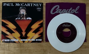 45 7" SP BEATLES PAUL MCCARTNEY C'MON PEOPLE WHITE WAX JUKEBOX - Picture 1 of 2