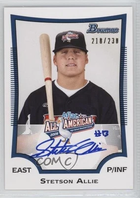2012 Bowman Aflac All-American Auto /230 Stetson Allie #AFLAC-SA Auto - Image 1 of 2