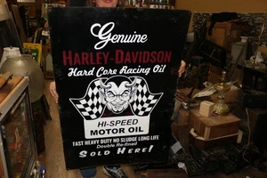 Vintage Original Harley Davidson Hi-Speed Racing Motor Oil 36x24" Blechschild - Bild 1 von 3